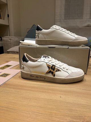Golden Goose Mujer Ballstar leopardo