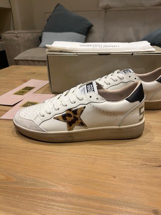 Golden Goose Mujer Ballstar leopardo
