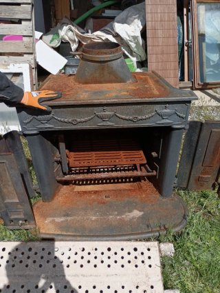 Chimenea Hierro Fundido Antigua