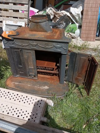 Chimenea Hierro Fundido Antigua