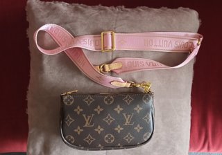 Bolso bandolera marrón y dorado nuevo LV.