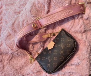 Bolso bandolera marrón y dorado nuevo LV.