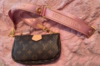 Bolso bandolera marrón y dorado nuevo LV.