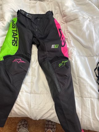 Pantalones Moto Alpinestars Neón y Rosa