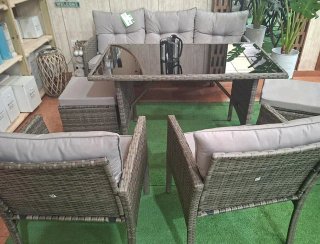 Comedor Ratan Terraza Jardín Sofás y Mesa NUEVO