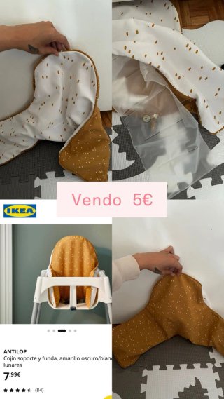 Cojín funda silla alta IKEA Antilop