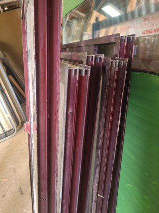 Ventana corredera aluminio marrón Vidrio normal