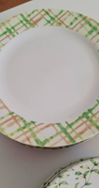 Servizio piatti ceramica decoro floreale
