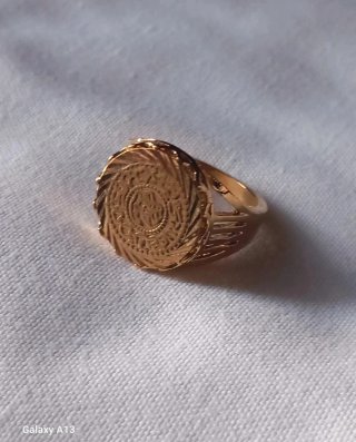 Anello vintage filigrana acciaio inox oro
