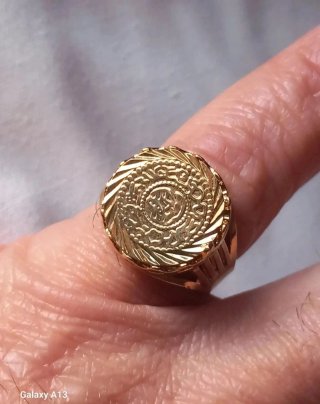 Anello vintage filigrana acciaio inox oro