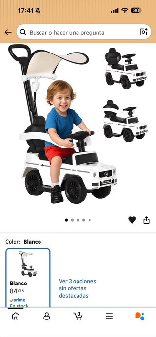Correpasillos Coche Mercedes G-Class Blanco