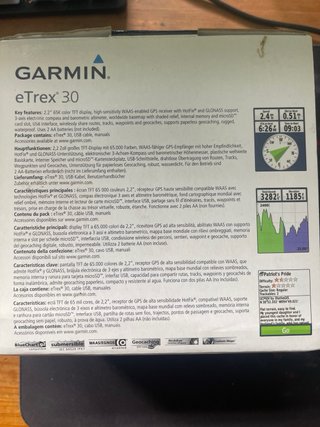 GPS Garmin eTrex 30 Negro