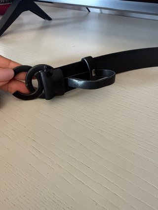 Cintura Chanel in pelle nera