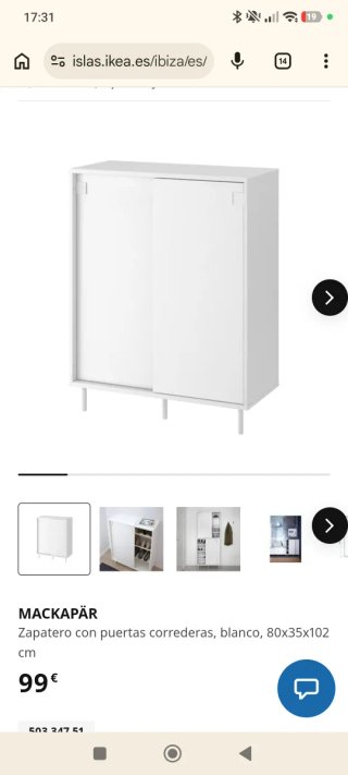 Zapatero Ikea Blanco