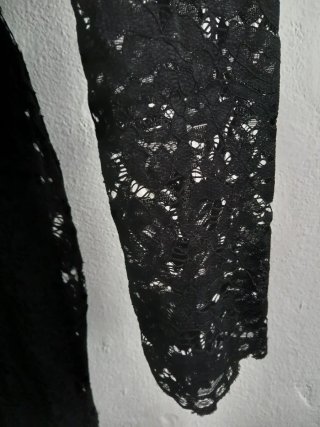 Vestito in pizzo nero taglia M "Piazza Italia"