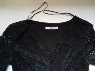 Vestito in pizzo nero taglia M "Piazza Italia"