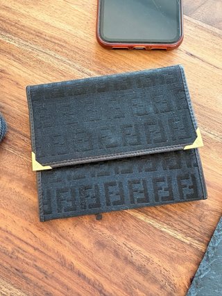 Portafoglio Fendi nero monogramma FF