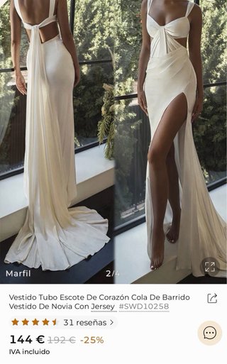 Vestido de Novia Blanco Elegante