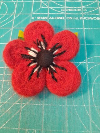 Broches y Pendientes Lana Enfieltrada Flores