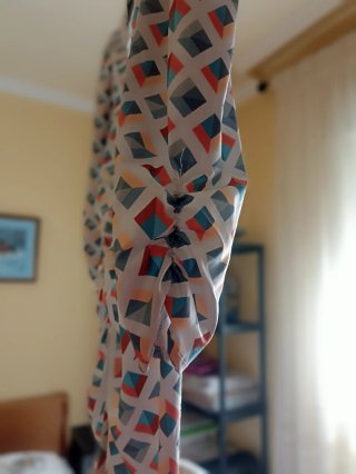 Vestido fiesta estampado geométrico Talla S