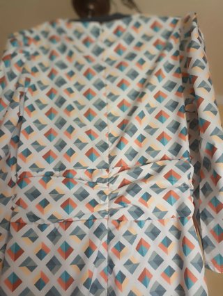 Vestido fiesta estampado geométrico Talla S