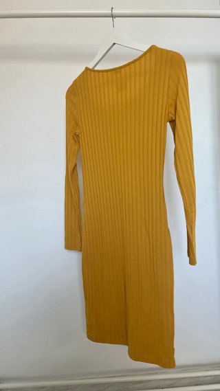 Vestido amarillo Pimkie manga larga botones