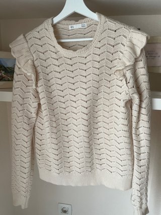 Jersey Sfera crudo con volantes Talla M
