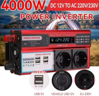 Inversor de Corriente 4000W DC 12V a AC 220V/230V
