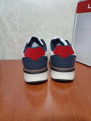 Sneakers Leerd Uomo Bianco Blu Taglia 42 nuove