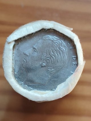 Cartucho 25 monedas 100 pesetas 1975