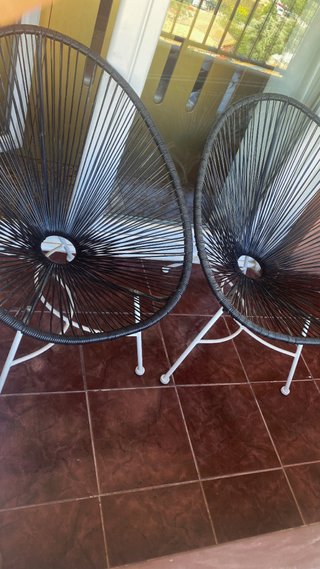 2 Sillas Acapulco Balcón Negras