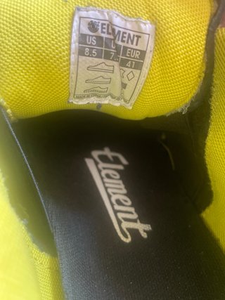 Zapatillas Element skate azul y amarillo