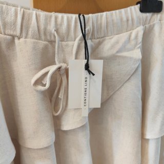 Falda corta Lefties crema doble capa