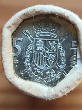 Cartucho 50 Monedas 5 Pesetas 1975