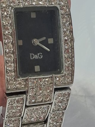 Orologio D&G con strass e cassa acciaio
