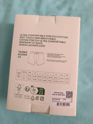 3 Calzoncillos Lacoste Algodón Talla M