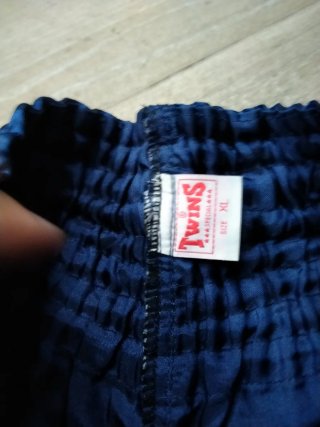 Pantalones de Boxeo Twins Azul y Dorado