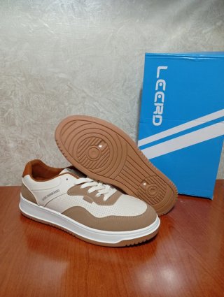 Sneakers Leerd uomo beige/marrone taglia 41 nuove