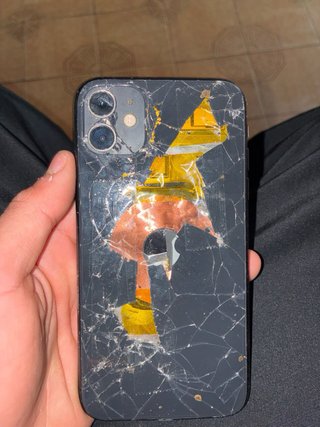 iPhone Apple Negro Roto para piezas