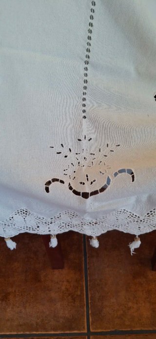 Cortina rústica beige