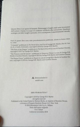 FUOCO E SANGUE GEORGE R. R. MARTIN MONDADORI