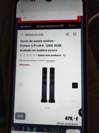 Columnas Pioneer 120W REBAJADAS