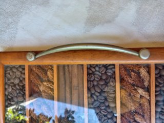Vassoio Artigianale Legno e vetro - Spezie e Caffè
