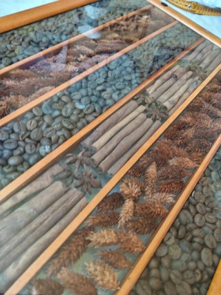 Vassoio Artigianale Legno e vetro - Spezie e Caffè