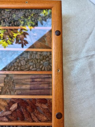 Vassoio Artigianale Legno e vetro - Spezie e Caffè