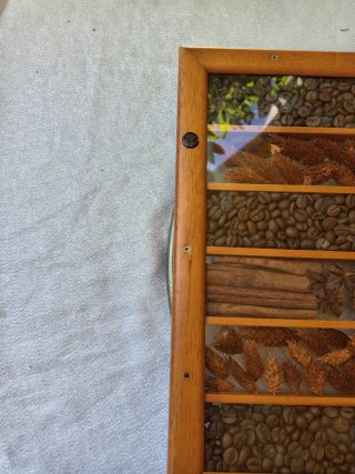 Vassoio Artigianale Legno e vetro - Spezie e Caffè