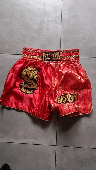 Pantaloncini Thai Boxing Rossi Drago Oro