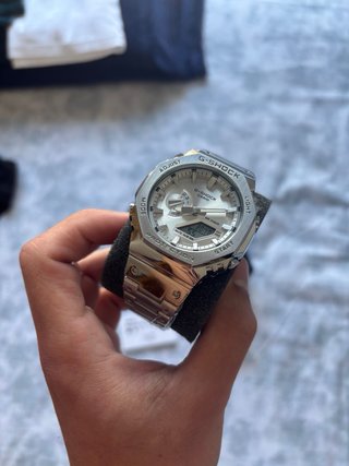 Reloj Casio G-Shock Plata y Blanco