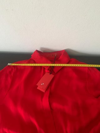 Vestido Rojo Seda Carolina Herrera Talla M