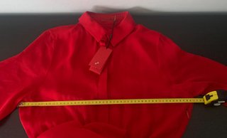 Vestido Rojo Seda Carolina Herrera Talla M